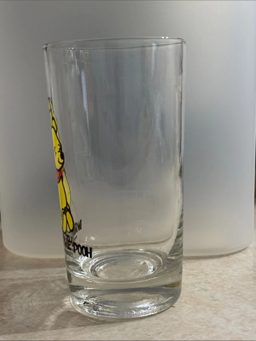 Winnie the Pooh Character Glass - Yellow & Red